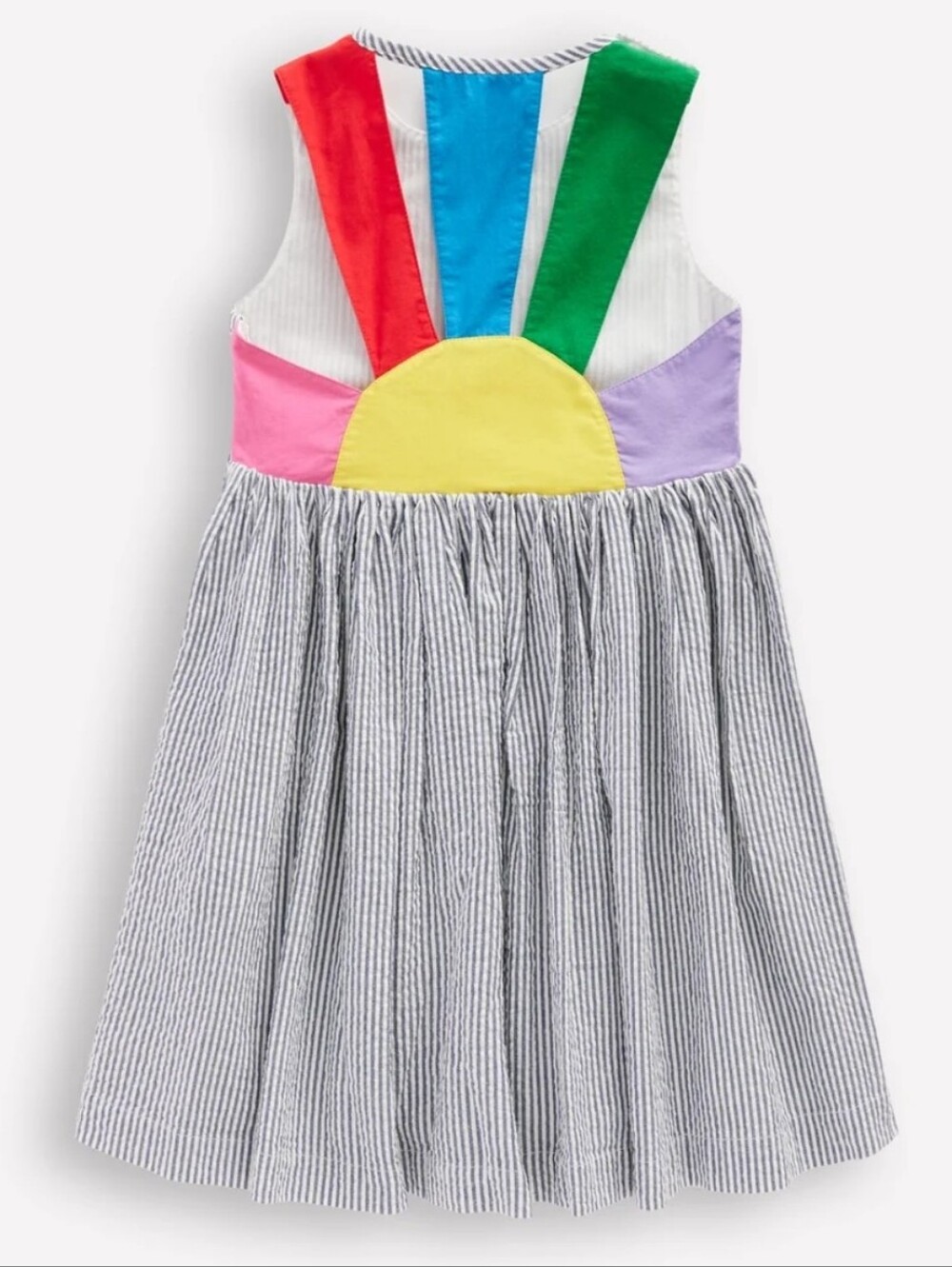 Mini BODEN Zadie Applique Back Dress Ivory Color Size 7-8 Kids Girl